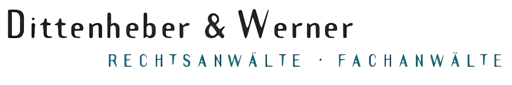Logo der Kanzlei Dittenheber & Werner mit dem Text 'Rechtsanwälte · Fachanwälte' in stilisierter Schrift.